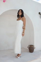 Moonlit Dance Maxi Dress White