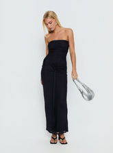 Senora Strapless Drape Maxi Dress Navy