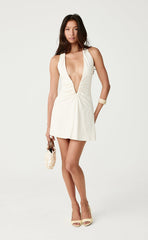 Avril Mini Dress (Oat)