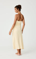 Coastal Midi Dress (Lemon)