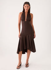 Enyah Midi Dress - Chocolate