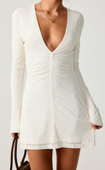 Fateful Mini Dress (Cream)