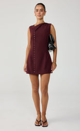 Fowler Mini Dress (Wine)
