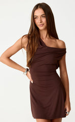 Granger Mini Dress (Chocolate)