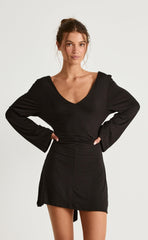 Harlow Mini Dress (Black)