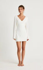 Harlow Mini Dress (Off White)