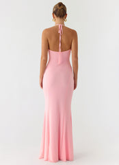 Jolin Halter Maxi Dress - Baby Pink