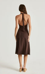 Sable Midi Dress (Chocolate)