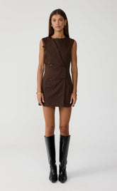 Kenai Mini Dress (Chocolate)