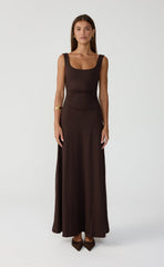 Koa Maxi Dress (Chocolate)
