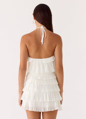 Lunar Bloom Mini Dress - Ivory
