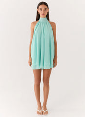 Lyrah Halter Mini Dress - Mint
