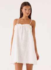 Mianna Cotton Mini Dress - White