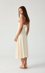 Poppy Midi Dress (Oat)