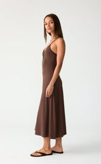 Poppy Midi Dress (Chocolate)