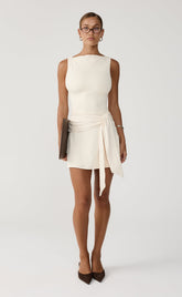 Routine Mini Dress (Oat)