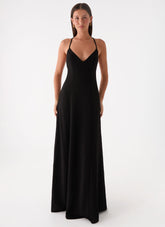 Russian Roulette Maxi Dress - Black