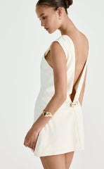 Cedric Mini Dress (Oat)