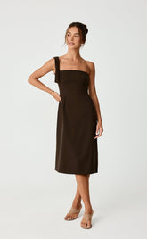 Sebel Midi Dress (Chocolate)