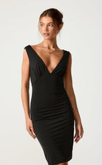Susanna Midi Dress (Black)