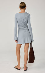 Elysse Mini Dress (Muted Blue)