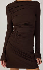 Elysse Mini Dress (Chocolate)