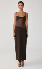 Eyes On Me Maxi Dress (Chocolate)