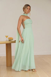 Rosewater Roads Strapless Maxi Dress Sage