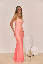 Spring In The Clouds Maxi Dress Peach Ombre