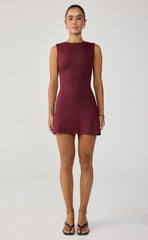 Foster Mini Dress (Wine)