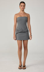 Jaylen Mini Dress (Slate Texture)