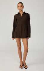Mariella Mini Dress (Chocolate)