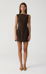 Noa Mini Dress (Chocolate)
