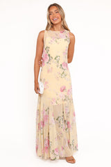 Keani Maxi Dress - Yellow Floral