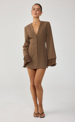 Rae Mini Dress (Mocha)