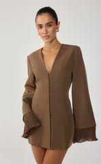 Rae Mini Dress (Mocha)