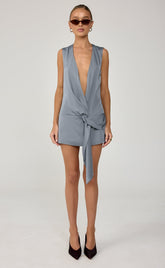 Solenne Mini Dress (Storm Blue)