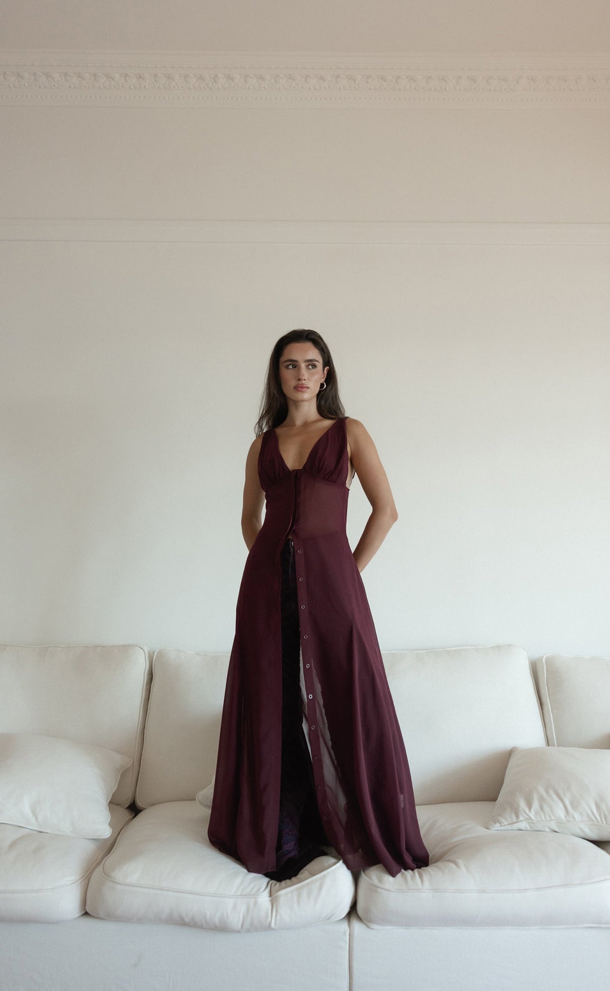 Two Step Maxi Dress (Plum)