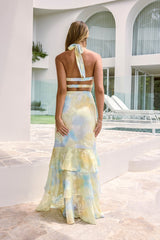 Lover Of Luxe Halter Maxi Dress Yellow