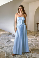 Stars From Ciel Strapless Maxi Dress Blue
