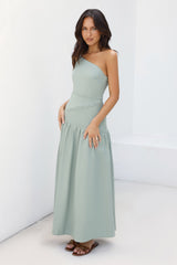 Claire One Shoulder Maxi Dress Khaki
