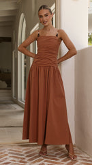 Raziela Maxi Dress - Terracotta