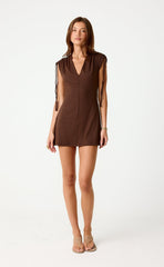 Azura Mini Dress (Chocolate)