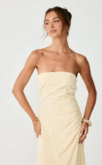 Coastal Midi Dress (Lemon)