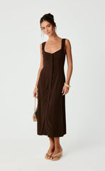 Conway Midi Dress (Chocolate)