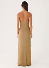 Cassira Shimmer Maxi Dress - Shimmer Gold