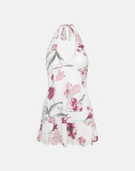 Deliana Mini Dress in Femme Floral White