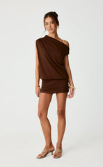Embry Mini Dress (Chocolate)