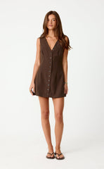 Escape Mini Dress (Chocolate)