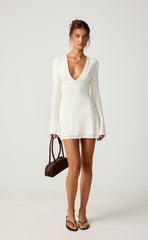 Fateful Mini Dress (Cream)